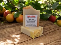 Fresh Fruit Goat Milk & Tallow Soap Bar, Homemade Organic Oil, Artisan Handmade Cold Process