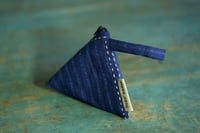 Image 2 of Handmade Fabric Triangular Small Zipper Pouch