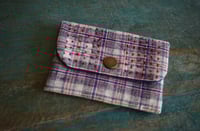 Image 2 of Handwoven Fabric Card Holder – Vintage Cotton, Hand Stitches Details & Button Closure