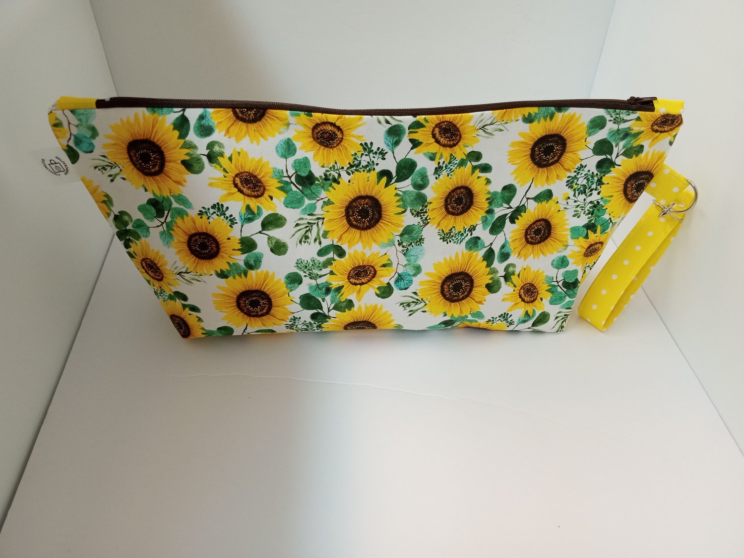 Image of Wide Zippered pouch in Sunflower print 10% off +Free Shipping