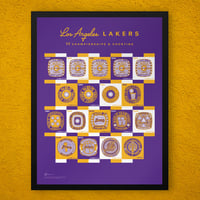 Image 1 of  Los Angeles Lakers Rings Print