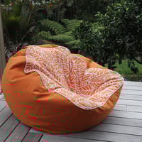 Image 1 of Brooklyn Orange Outdoor Bean Bag