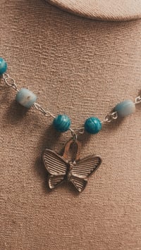 Image 2 of Bluebottle Butterfly Necklace 
