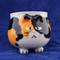 Image 1 of Seconds Discount Silly Kitty Mug - Bored Calico - not dishwasher safe