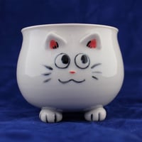 Image 5 of Seconds Discount Silly Kitty Mug - Cutesy White Cat - not dishwasher safe