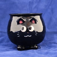 Image 2 of Seconds Discount Silly Kitty Mug - Cutesy Black Cat - not dishwasher safe