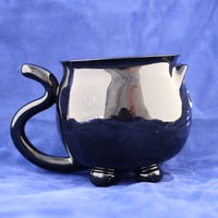 Image 3 of Seconds Discount Silly Kitty Mug - Cutesy Black Cat - not dishwasher safe