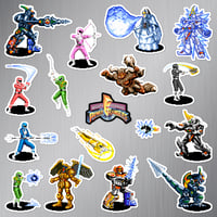 Image 1 of Mighty Morphin Power Rangers Genesis Magnet Set (17 Pieces)