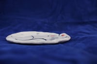 Image 3 of Seconds Discount Sleepy Kitty Small Dish - White