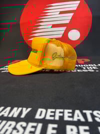 Image 3 of Gold “ENTRAPRENEUR” Trucker Hat – The World Is Yours Editi