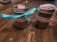 Handmade Candle Tan Colored Caramel Cinnamon Crumb Cake Scented 