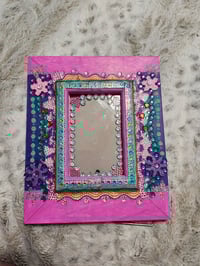 Handpainted, Decorative Metal Picture Frame