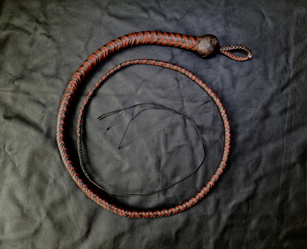 Image of Signal Whip Classique Whisky et Chocolat 5ft (150 cm en tout)
