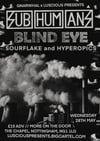 Subhumans, Blind Eye, Sourflake, Hyperopics- Wednesday 28 May