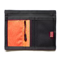 Image 1 of The Simple Wallet (Black/Orange)