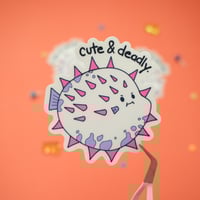 Image 1 of Punk Pufferfish Vinyl Sticker