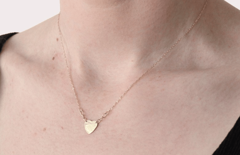 Image of Handmade Heart Necklaces (18 kt or Mixed 18 kt and Oxidized Sterling)