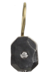 Image of Victorian Inspired Earrings- Oxidized Sterling and Diamonds (Two Versions)