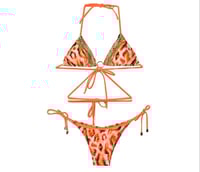 Image 3 of Bikini Cora - Orange Animal Print