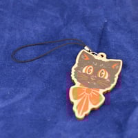 Image 3 of Scaredy Cat Wooden Charm