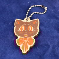 Image 4 of Scaredy Cat Wooden Charm