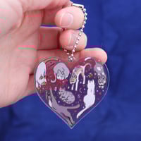 Image 2 of Cat Heart Acrylic Charm