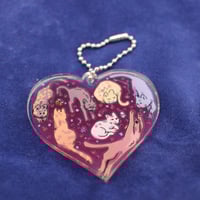 Image 1 of Cat Heart Acrylic Charm