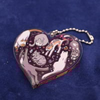 Image 3 of Cat Heart Acrylic Charm
