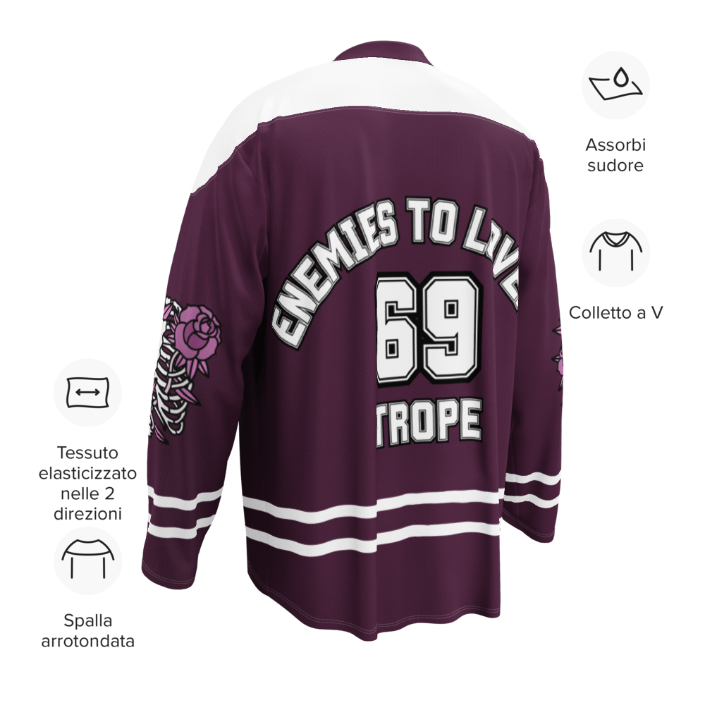 Image of Enemies to lovers snake Recycled hockey fan jersey