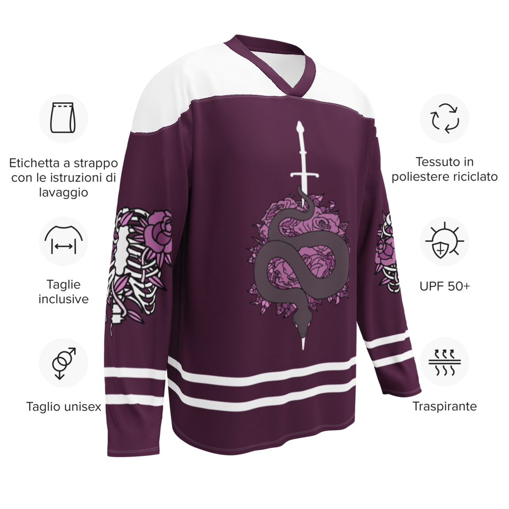 Image of Enemies to lovers snake Recycled hockey fan jersey