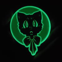 Image 2 of Glow-in-the-dark Scaredy Cat Sticker