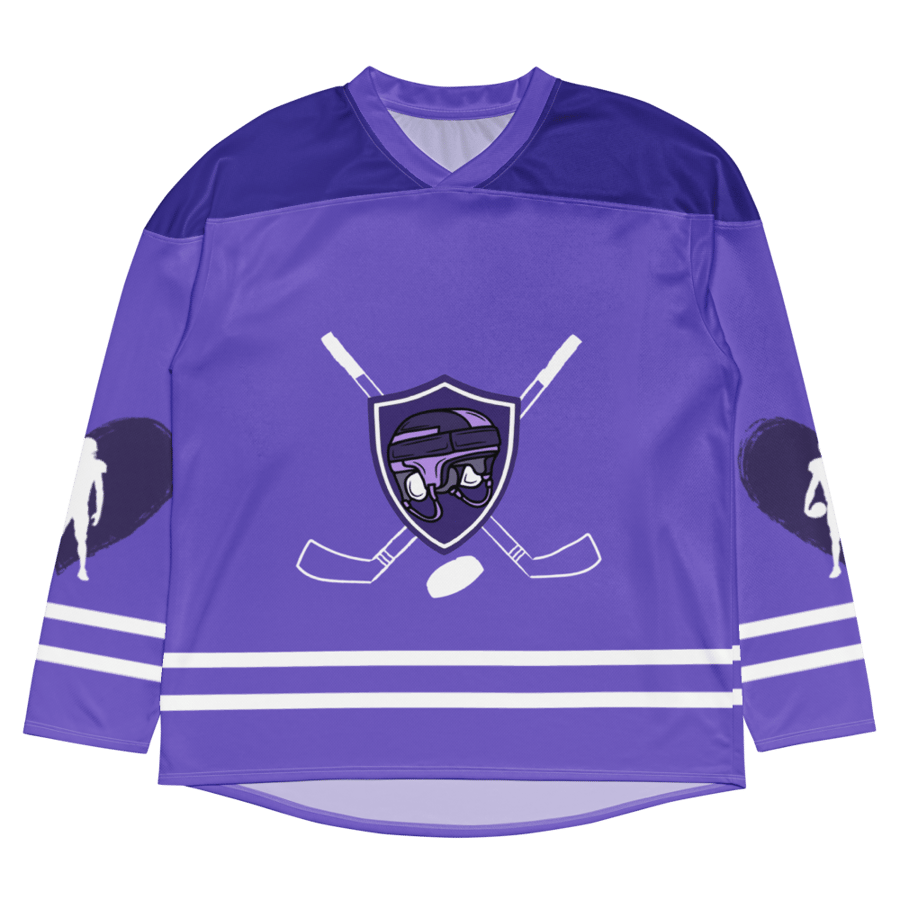 Image of Sports romance Recycled hockey fan jersey 