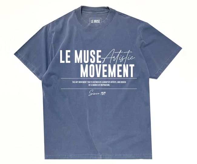 DENIM BLUE LE MUSE MOVEMENT TEE
