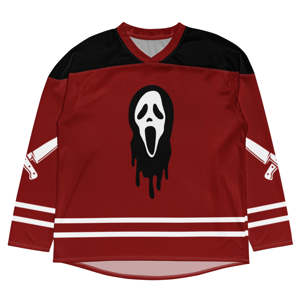 Image of Horror Reader Recycled hockey fan jersey 