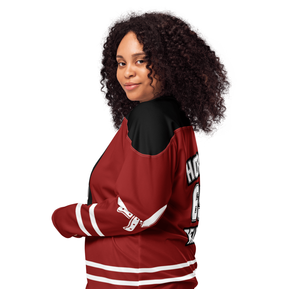 Image of Horror Reader Recycled hockey fan jersey 