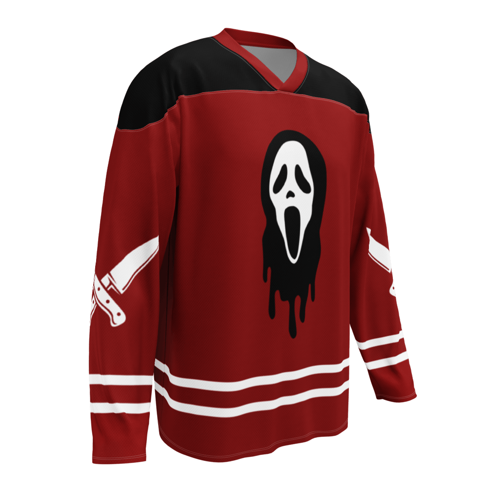 Image of Horror Reader Recycled hockey fan jersey 