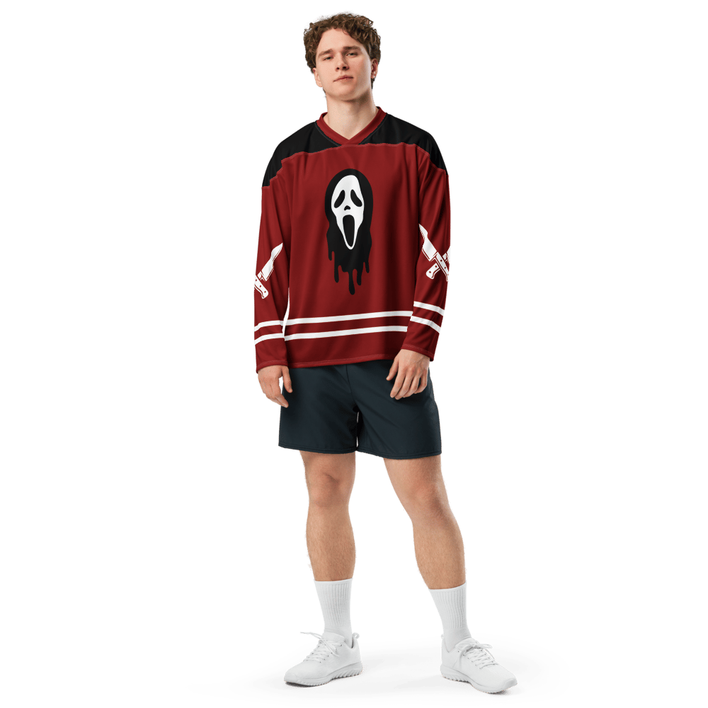 Image of Horror Reader Recycled hockey fan jersey 
