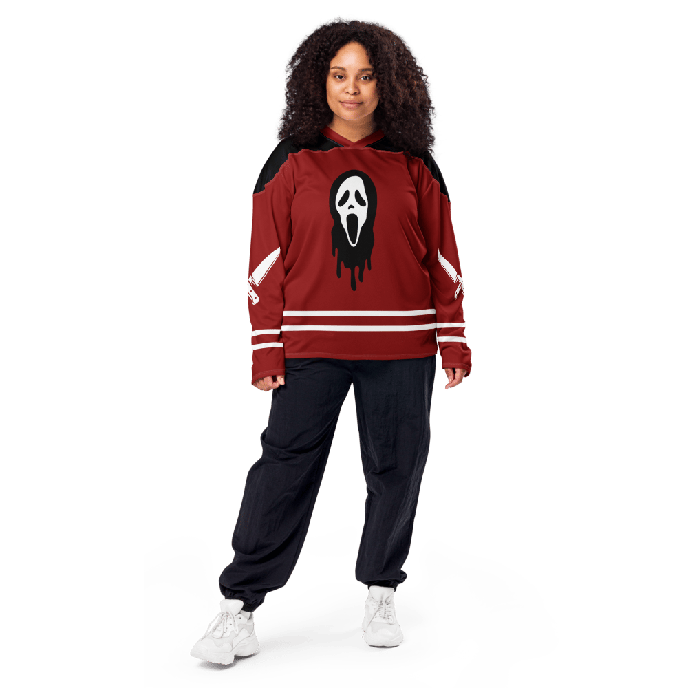 Image of Horror Reader Recycled hockey fan jersey 