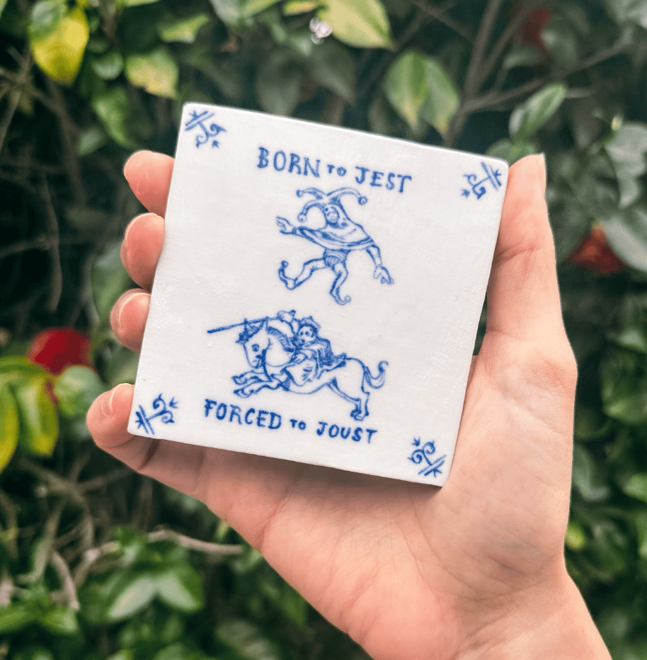 Image of Porcelain Tile - Born to Jest Forced to Joust