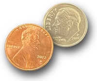 Image 2 of Disappearing Dime and Penny Trick