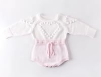 Image 5 of Pom Pom Knit Romper - Cocoa Puff