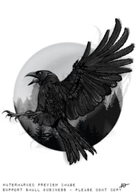 Image 2 of #7.2: Raven (R) - Sinners Club Art Print