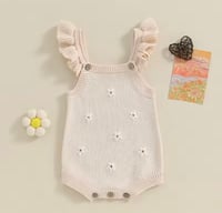 Image 3 of Henley Knit Romper - Daffodil 