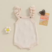 Image 4 of Henley Knit Romper - Daffodil 