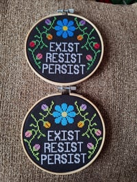 Image 5 of Exist Resist Persist Hoop