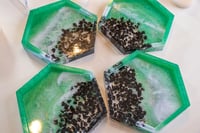 Image 1 of Green, Black and White Coasters