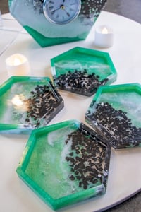 Image 2 of Green, Black and White Coasters