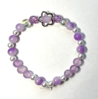 Image 2 of Handmade Flower, Pearl & Crystal Bracelets 