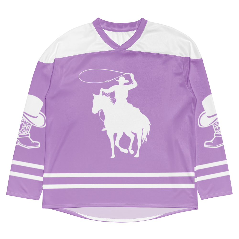Image of Cowboy romance Recycled hockey fan jersey