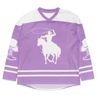 Image 1 of Cowboy romance Recycled hockey fan jersey